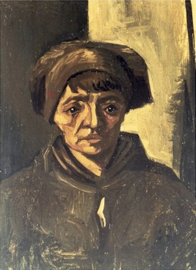 Картина Ван Гога Портрет крестьянки в темном чепце 1884